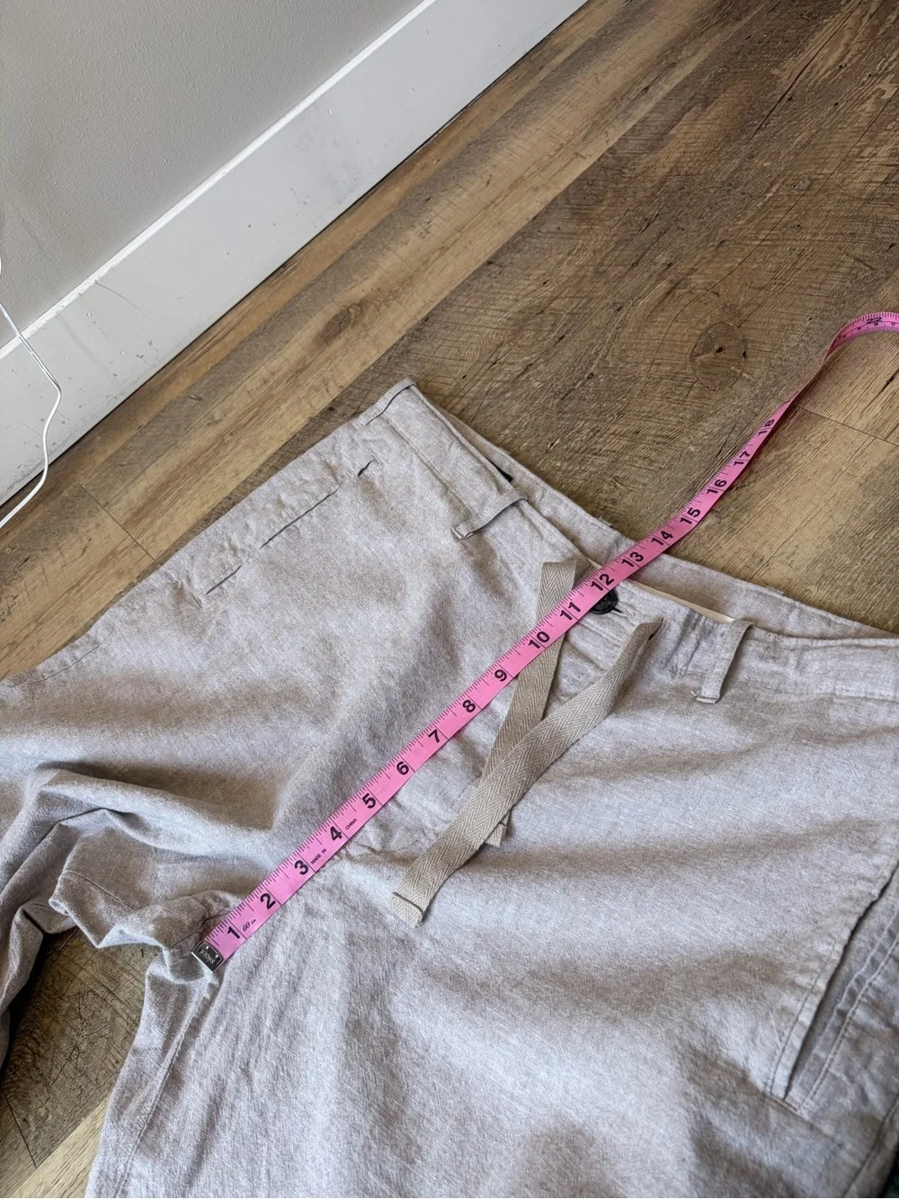 Perry Ellis Linen Blend Drawstring Pants 38x30 Vacation Classic Breathable